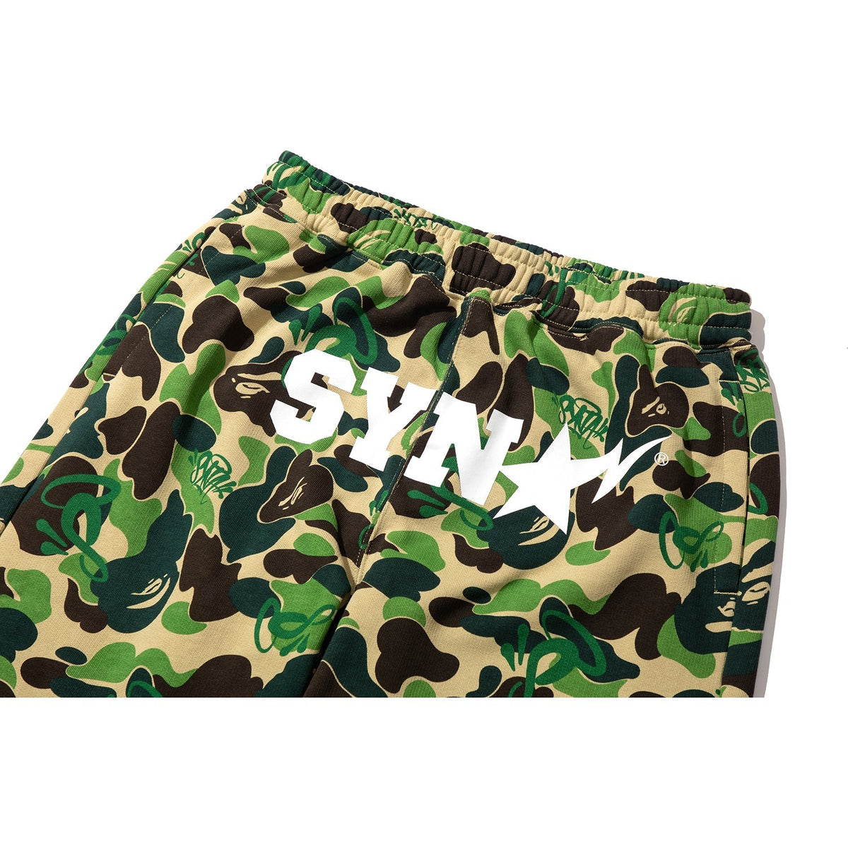 BAPE X SPOTIFY BY CENTRAL CEE CAMO RELAXED FIT SWEATPANTS MENS