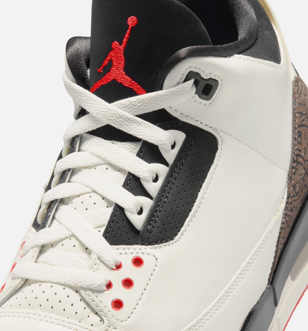 Air Jordan 3 Retro Sail University Red Men's Shoes - Cream/Red/Black