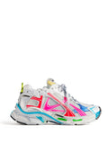 Balenciaga Women Mesh And Nylon Multicolor Worn-Out Effect Runner Sneakers