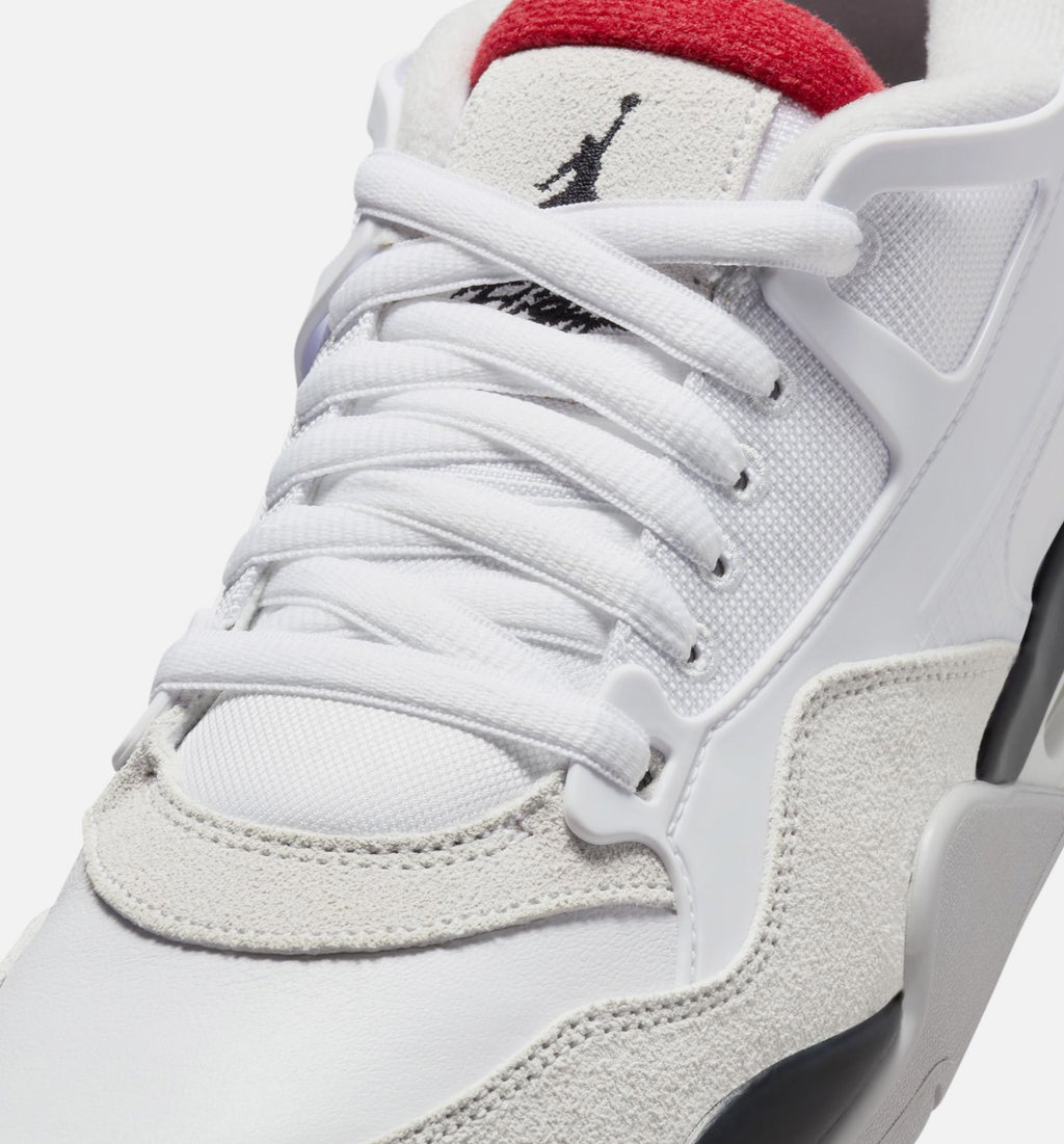 Air Jordan 4 RM Men's Sneakers - White Black Neutral Grey Varsity Red
