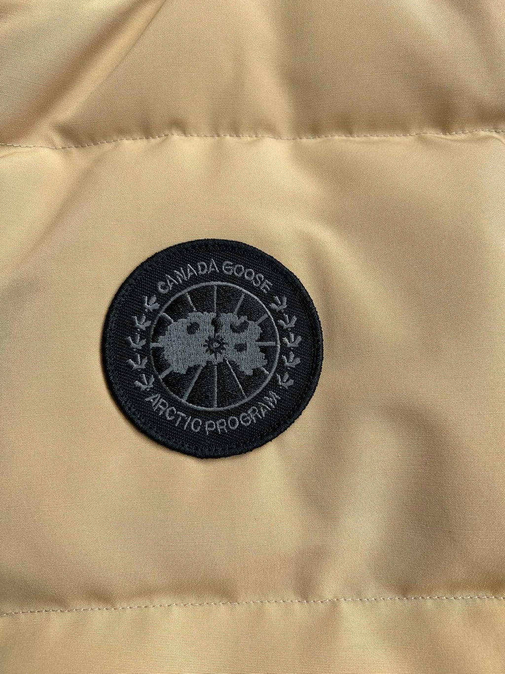 Canada Goose Puffer Vest in Camel with Stand Collar