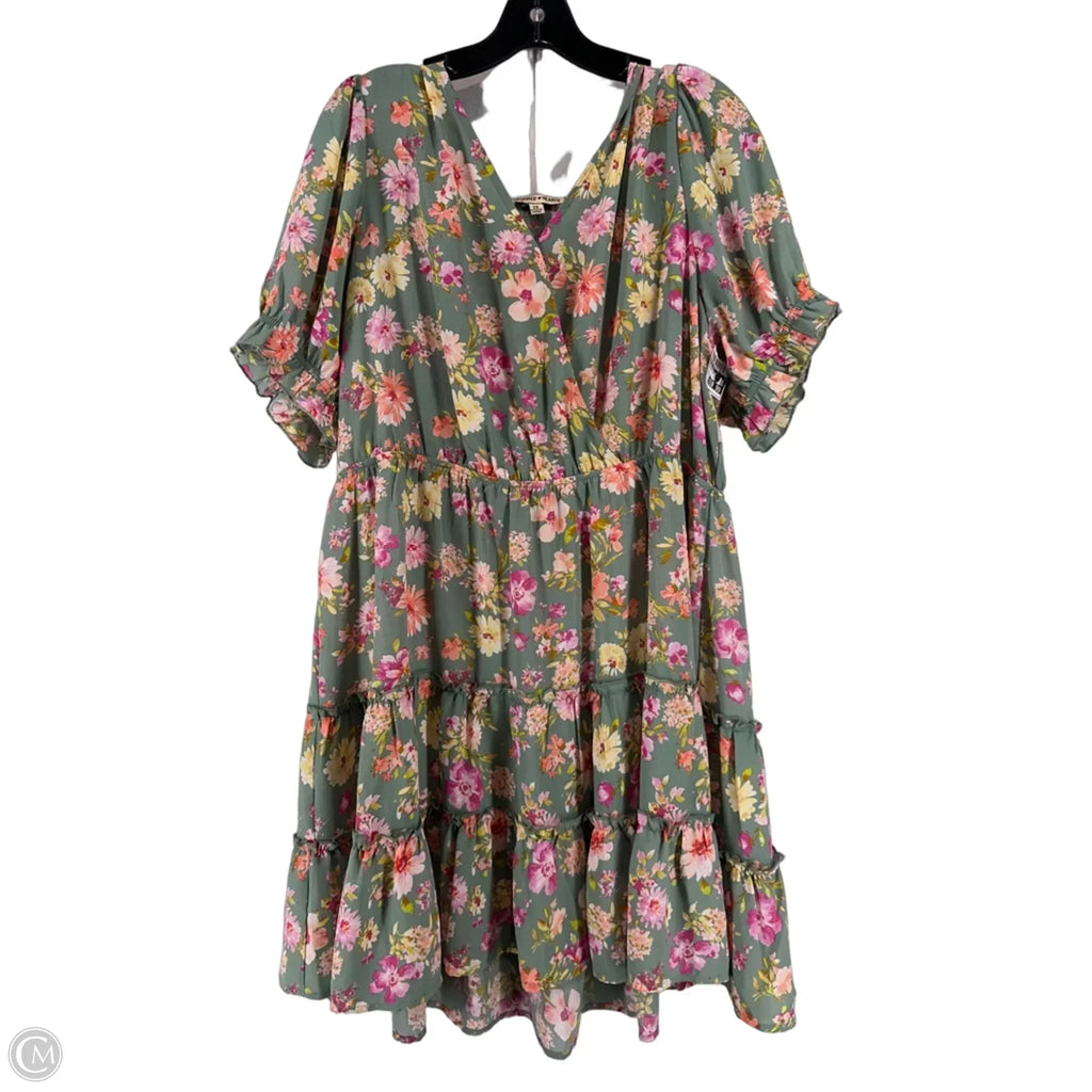 Dress Casual Short By Inspired Hearts In Green, Size: 3x