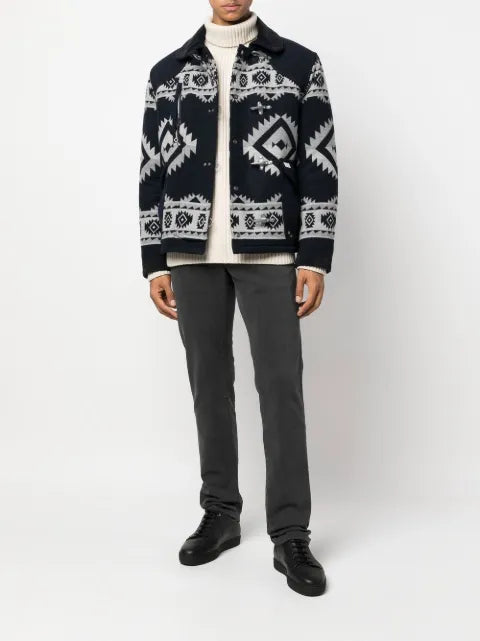 Fay geometric three-pocket jacket