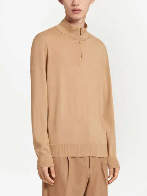 Zegna mock-neck knit jumper