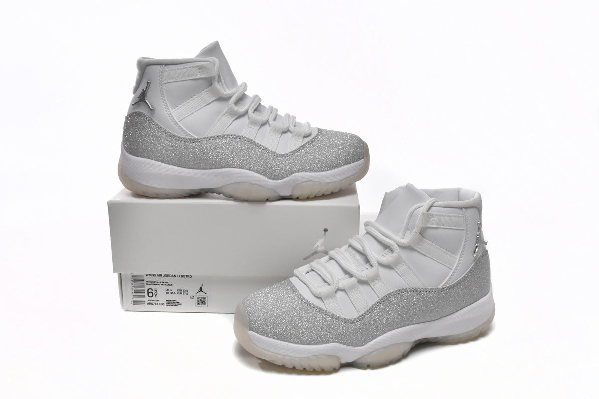 Jordan 11 White Metallic Silver Reps Sneakers AR0715-100