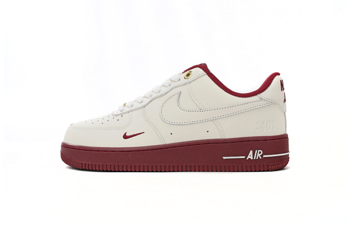 Nike Air Force 1 Low '07 SE 40th Anniversary Edition Sail Team Red Reps Sneaker DQ7582-100
