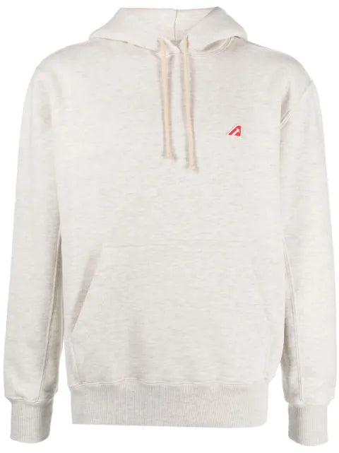 Autry mélange-effect cotton hoodie