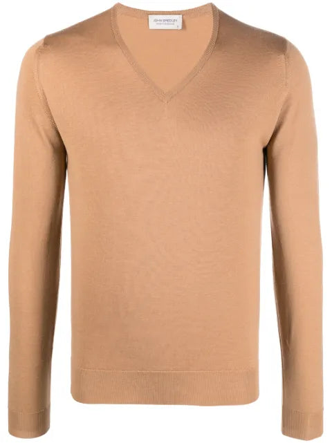 John Smedley V-neck fine-knit jumper