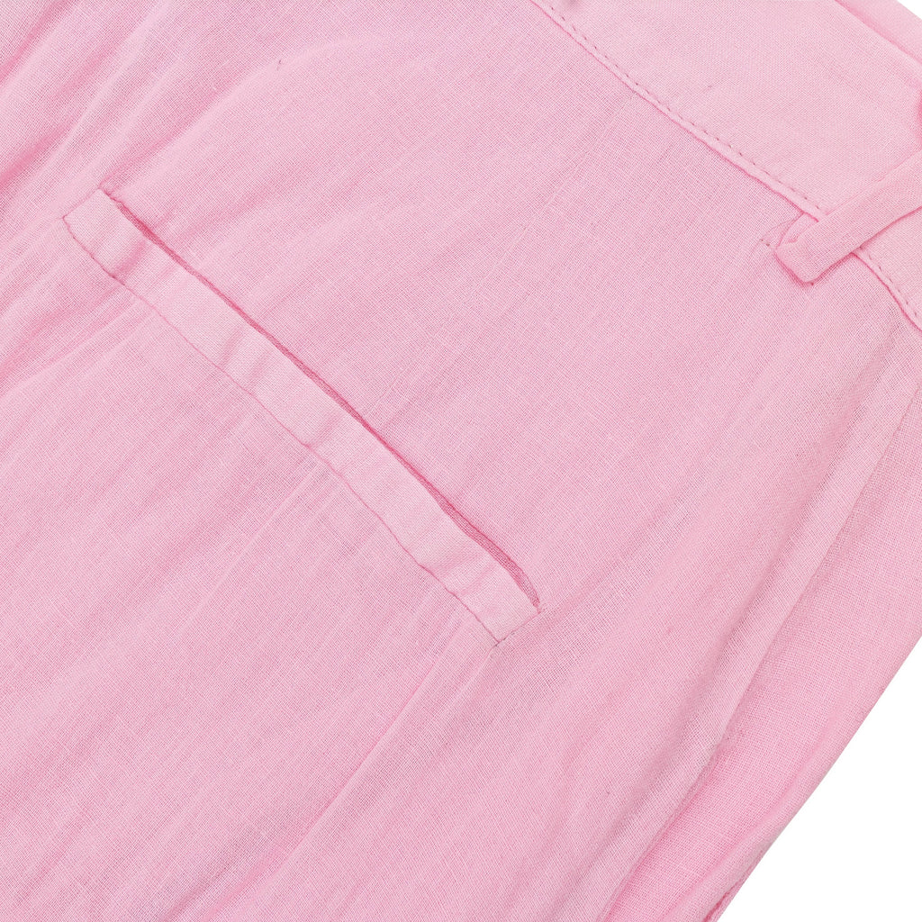 DYED AND BLEACHED MUSLIN PINK STRAIGHT PANTS