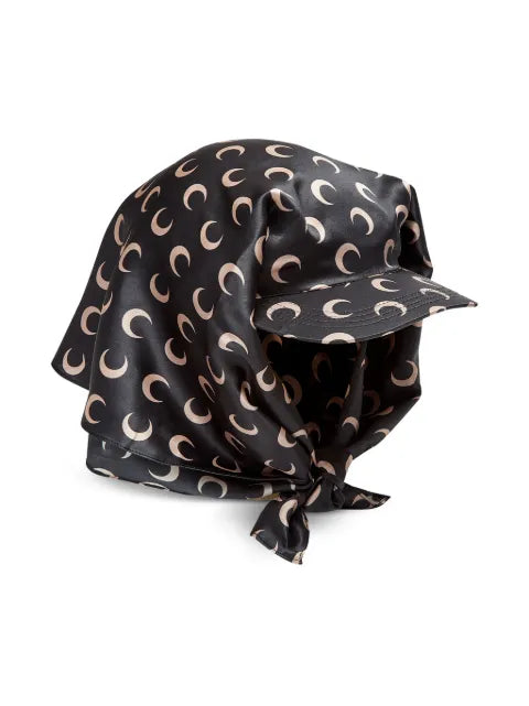 Marine Serre Crescent Moon silk baseball cap
