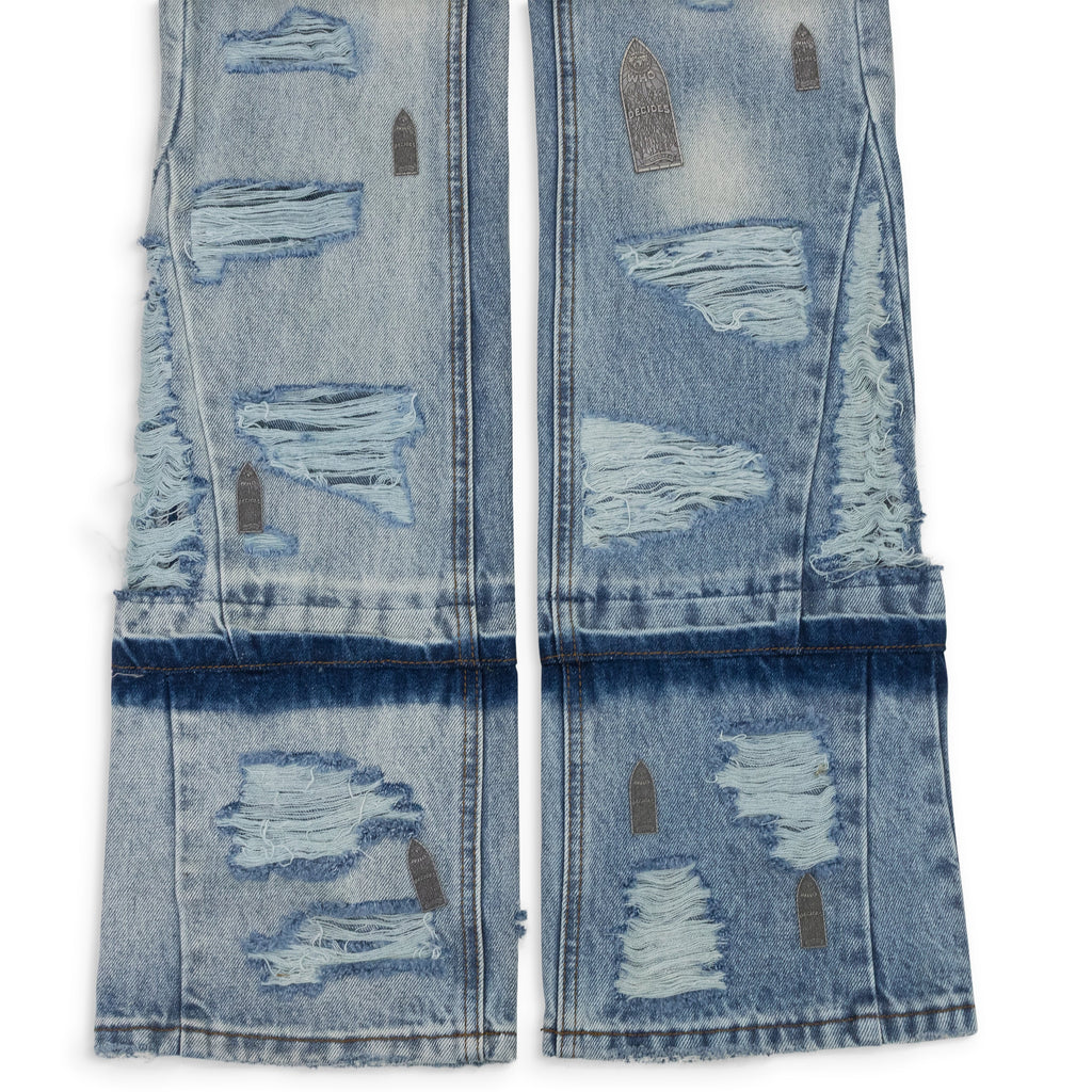BLUE AMPLIFIED STRAIGHT-FIT JEANS