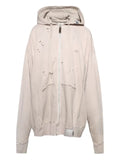 Maison MIHARA YASUHIRO distressed zip-up hoodie