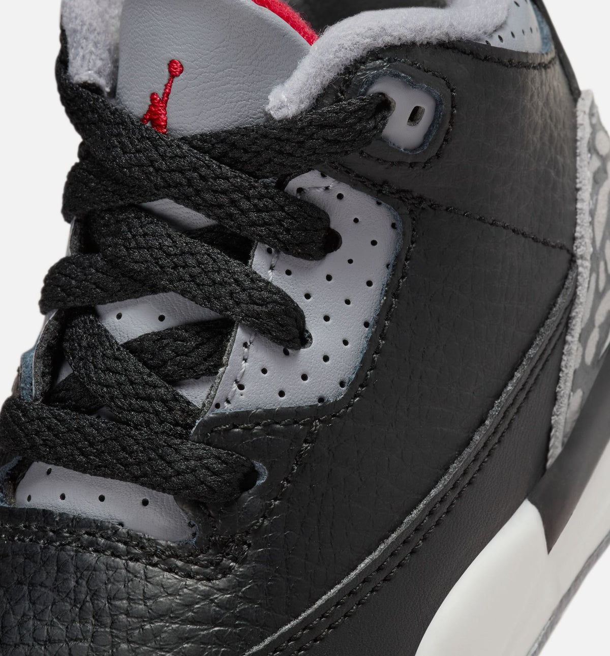 Air Jordan 3 Retro Black Cement Infant/Toddler Lifestyle Shoes - Black/Fire Red/Cement Grey/Summit White