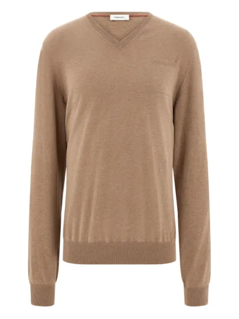 Ferragamo V-neck sweater with pocket detail