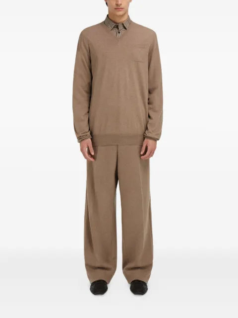 Ferragamo V-neck sweater with pocket detail