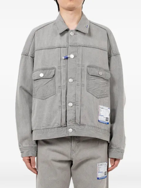 in･stru(men-tal). bleached denim jacket
