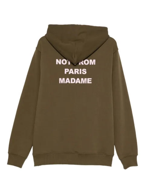 Drôle De Monsieur Le Slogan cotton hoodie