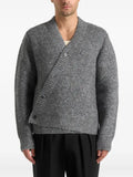 Manière De Voir Dani unisex asymmetric brushed knit cardigan