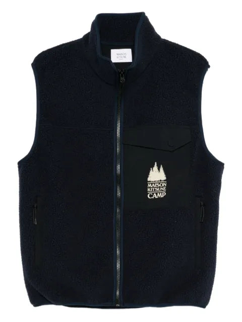 Maison Kitsuné zip-fastening chest-pocket gilet