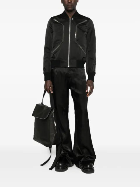 Rick Owens Temple Heizer flight in black tech duchesse