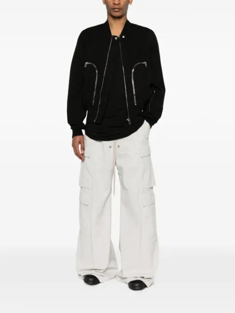 Rick Owens DRKSHDW Temple Bauhaus flight jacket in black cotton rip stop