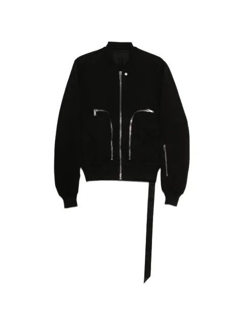 Rick Owens DRKSHDW Temple Bauhaus flight jacket in black cotton rip stop