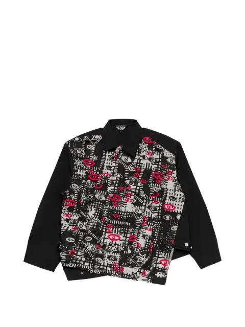 Black Comme Des Garçons x Filip Pagowski printed jacket