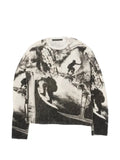 Stockholm Surfboard Club collage print tommy sweater