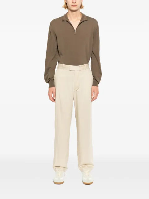 Canali stand-collar zip-up sweater
