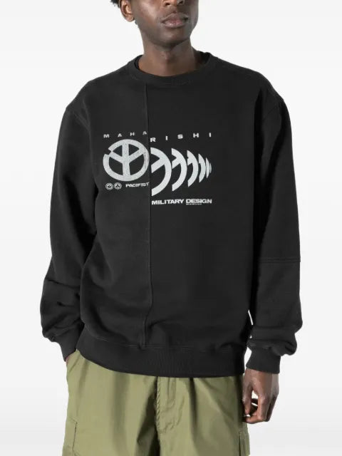 Maharishi Maha logo-print panelled sweater