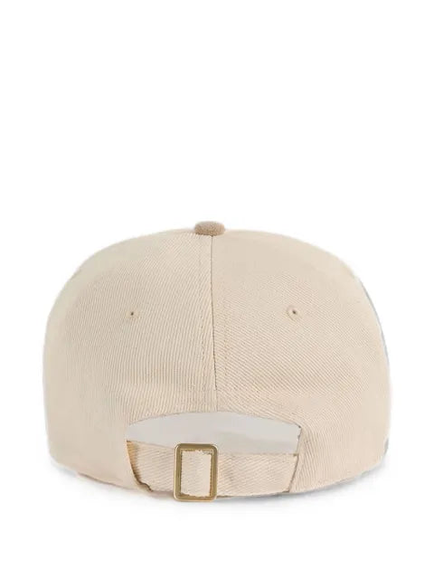 Manière De Voir suede-contrast cap with Eiffel floral print