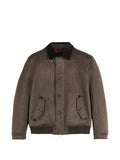 Fay corduroy-collar lobster-clasp bomber jacket