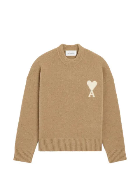 AMI Paris Ami de Coeur intarsia-knit sweater
