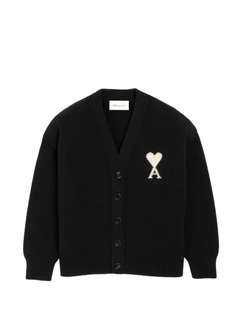AMI Paris wool cardigan with Ami de Coeur