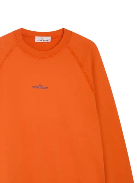 Stone Island logo-print raglan-sleeve sweatshirt