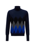 Ballantyne argyle-knit roll-neck sweater