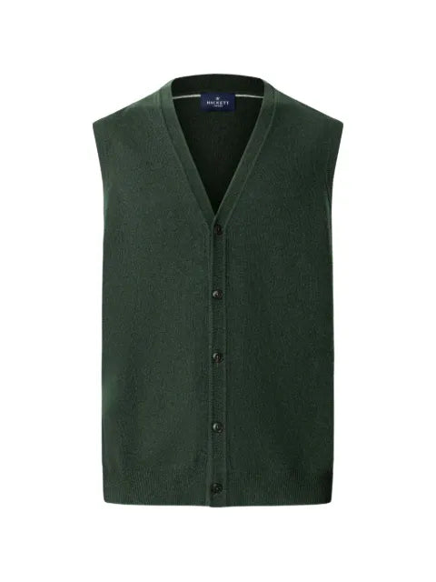 Hackett London button-up sleeveless cardigan