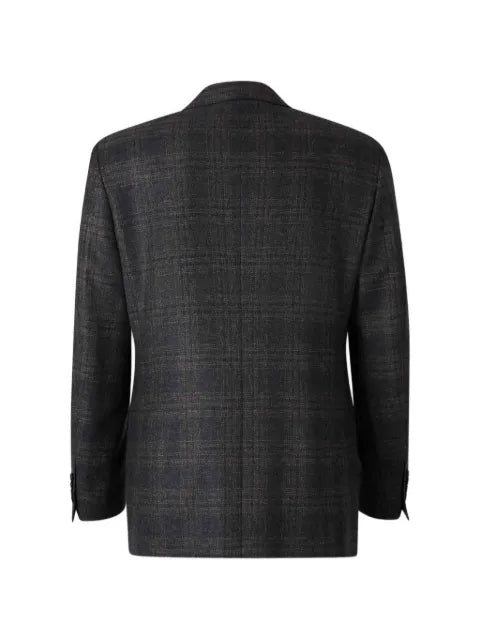 Canali single-breasted check-pattern blazer