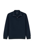 Boggi Milano quarter-zip sweatshirt in cotton-blend scuba B Tech