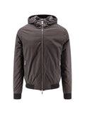 Moorer ribbed-trim hooded jacket