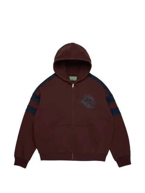 Denim Tears Denim U panelled logo-print hoodie