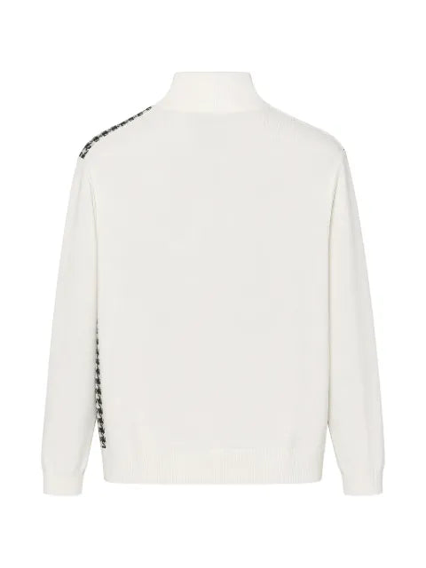 Tombolini houndstooth-pattern zip-up jacket