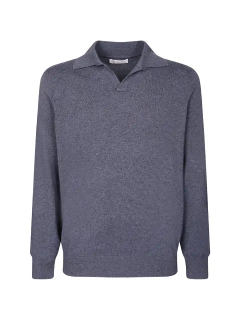 Brunello Cucinelli spread-collar knitted sweater