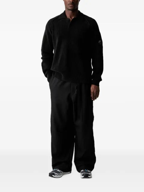 C.P. Company chenille cotton Lens polo sweater