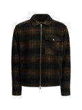 Moncler check-pattern zip-up shirt jacket