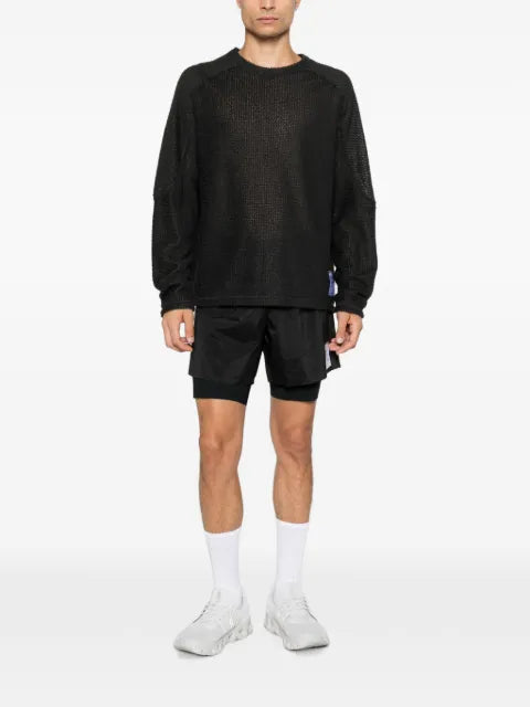 Satisfy waffle-knit raglan-sleeve sweater