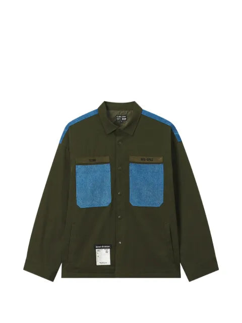 izzue panelled denim-pocket jacket