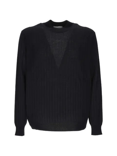Lardini ribbed-knit virgin wool sweater