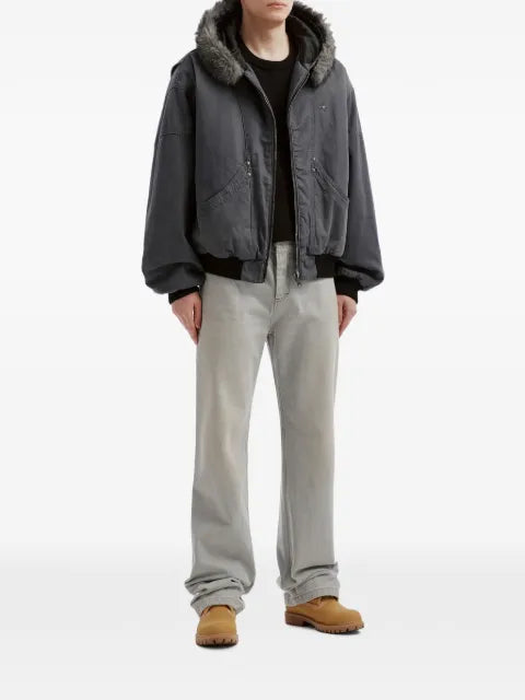 FIVE CM faux-fur trim hooded jacket
