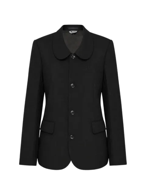 Black Comme Des Garçons Tropical Peter Pan collar blazer